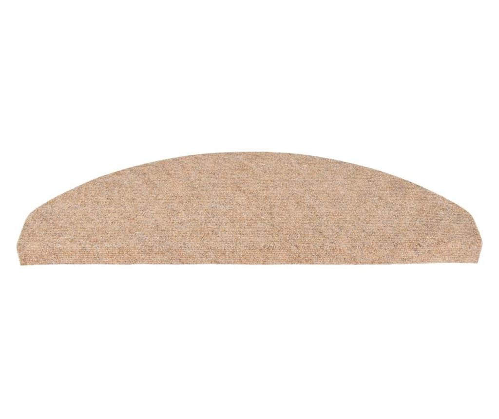 Samolepicí nášlapy na schody 10 ks béžové 65x22,5x3,5 cm - 4