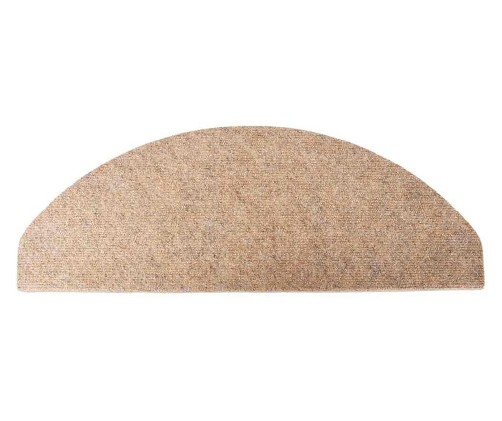 Samolepicí nášlapy na schody 10 ks béžové 65x22,5x3,5 cm - 6