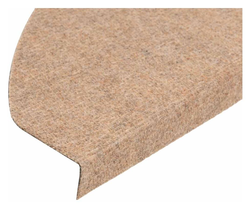 Samolepicí nášlapy na schody 10 ks béžové 65x22,5x3,5 cm - 7