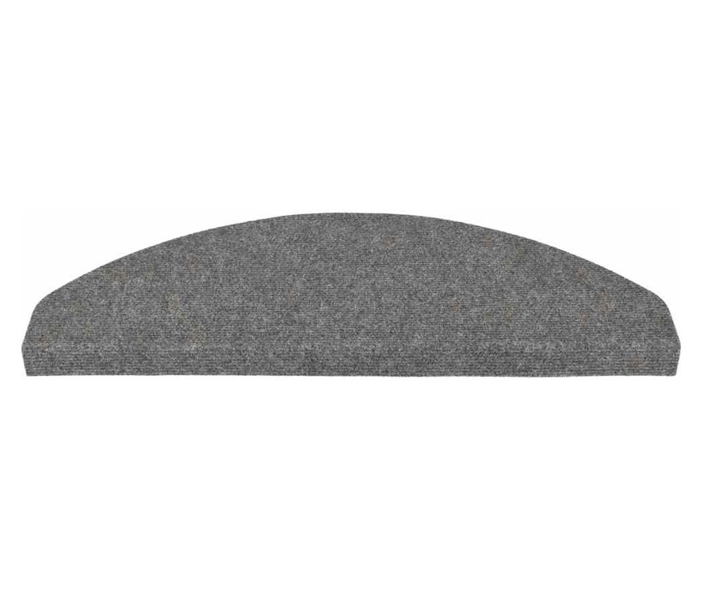Самозалепващи стелки за стъпала, 30 бр, сиви, 65x22,5x3,5 см - 4