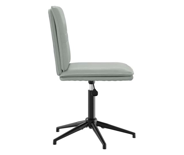 Kuhinjski stoli, komplet 4, svetlo sivi, žamet