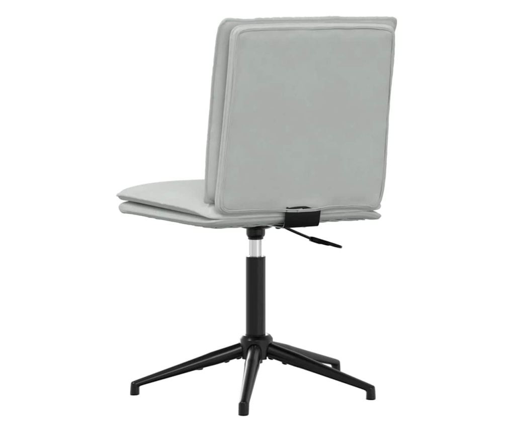 Kuhinjski stoli, komplet 4, svetlo sivi, žamet - 6