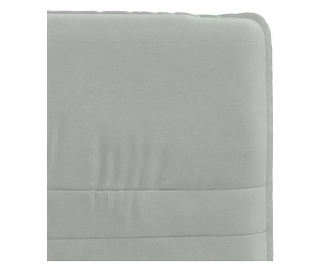 Kuhinjski stoli, komplet 4, svetlo sivi, žamet