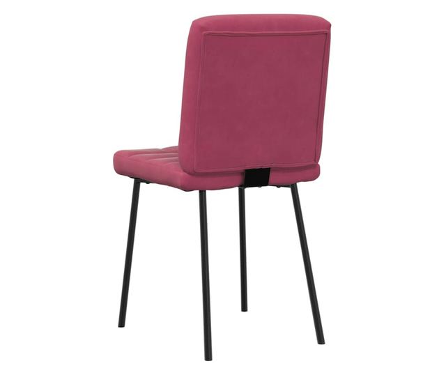 Kuhinjski stoli, 6 kosov, vinsko rdeča, žamet