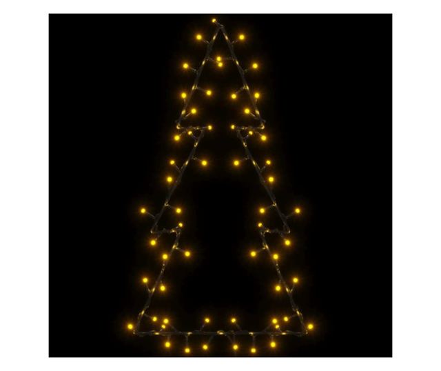 Lumini de Craciun Silueta Pom Craciun 80 LED-uri Alb Cald