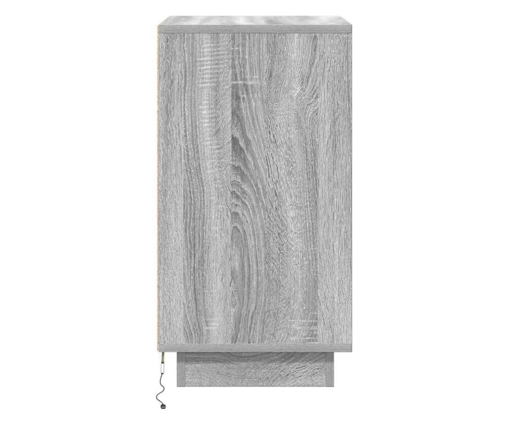 Нощен шкаф с LED осветление Grey Sonoma 38x34x65 cm - 8