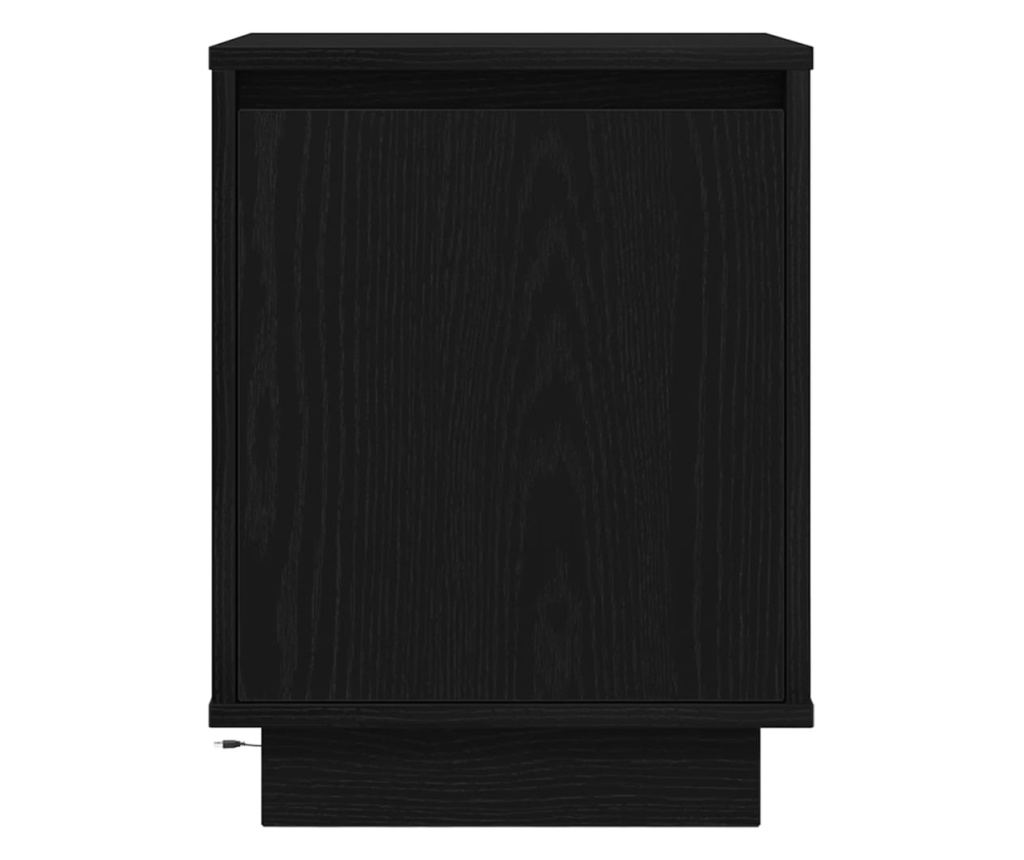 Noćni ormarić s LED svjetlima (2 komada) Crni 38x34x50 cm - 8