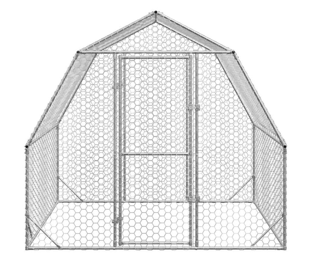 Пилешки бяг 2,5x2x2,25 м Поцинкована стомана - 3