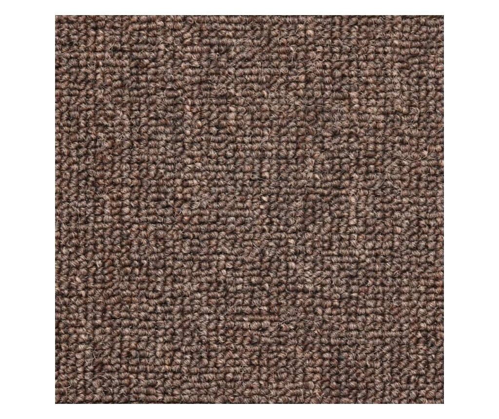 Изтривалки за стълби, 20 бр., 56x17x3 см, кафеенокафяви, полукръгли - 7