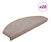 Изтривалки за стълби, 20 бр., 65x24x4 см, светлокафяви, полукръгли, големи thumbnail 1