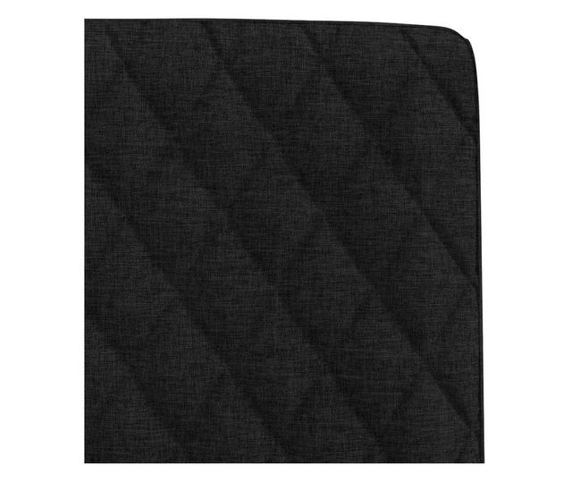 Jedilni stoli, komplet 4, črni, tekstilni material