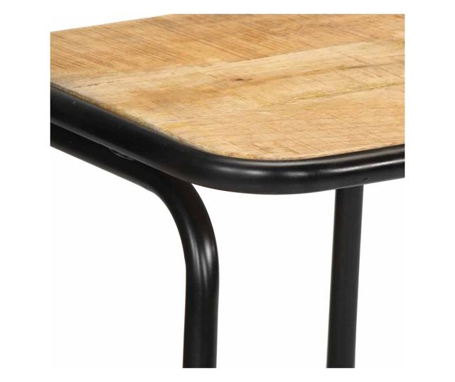 Barski stoli 2 kosa 46x35,5x80 cm Masiven grob mangov les