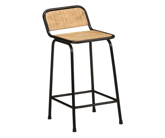 Barski stoli 2 kosa 46x35,5x80 cm Masiven grob mangov les