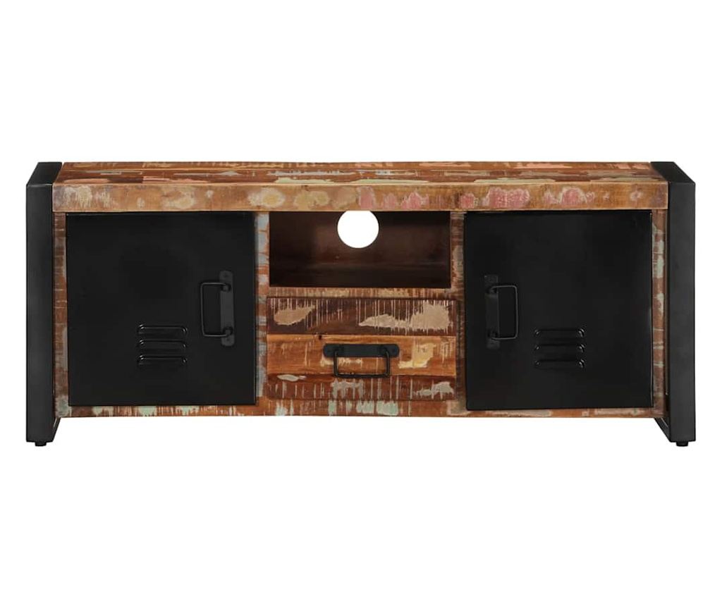 TV шкаф 100x30x40 cm Масивна дървесина Възстановена - 2