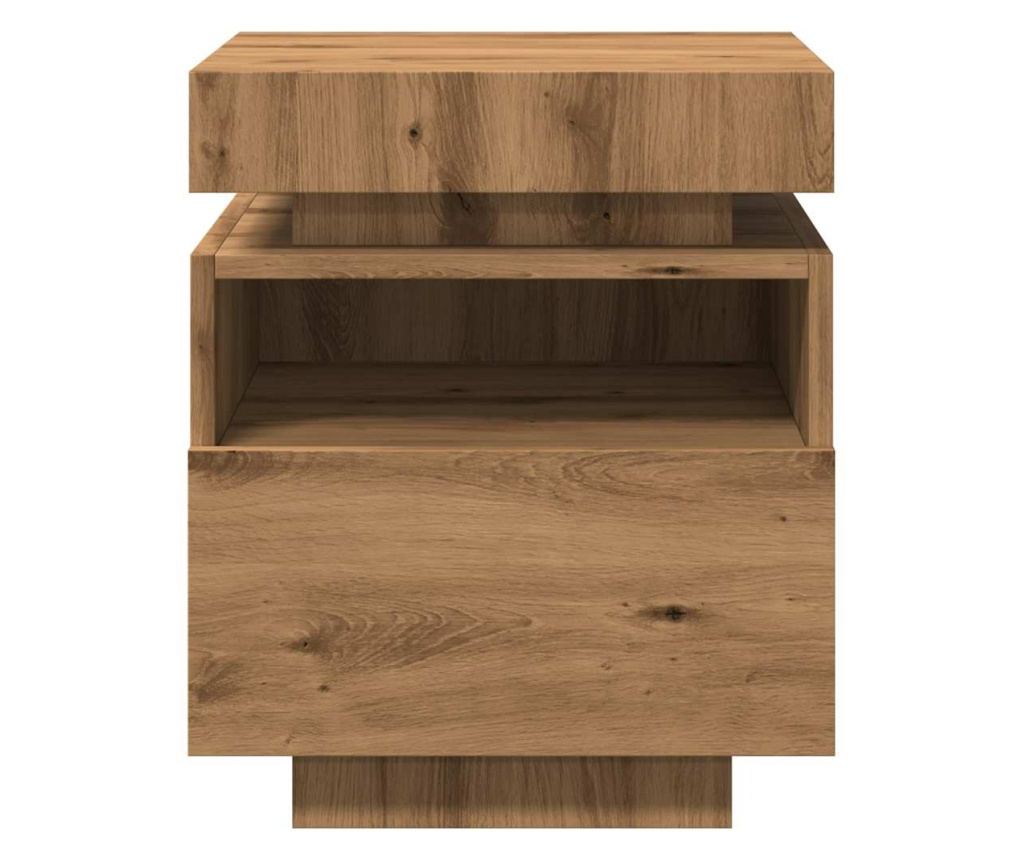 Noćni ormarić s LED svjetlima, Artisan Oak, 40x39x48.5 cm - 6