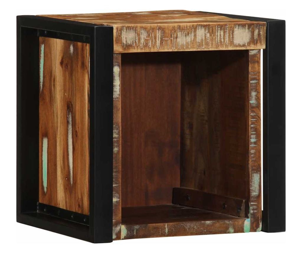 Noćni Ormarić 2 Komada Višebojni 40x35x40 Cm Masivno Reciklirano Drvo - 3