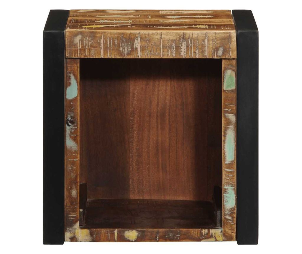 Noćni Ormarić 2 Komada Višebojni 40x35x40 Cm Masivno Reciklirano Drvo - 5