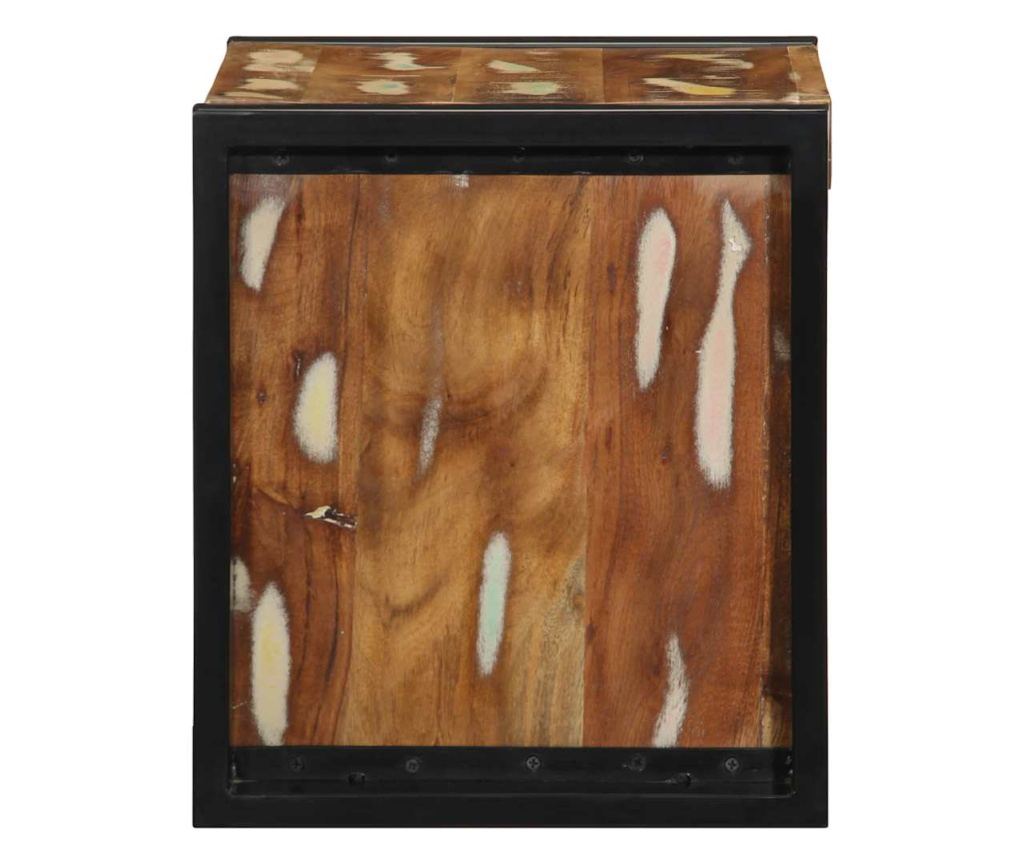 Noćni Ormarić 2 Komada Višebojni 40x35x40 Cm Masivno Reciklirano Drvo - 6