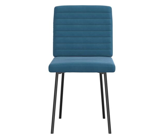 Jedilni stoli, 2 kosa, modra, žamet