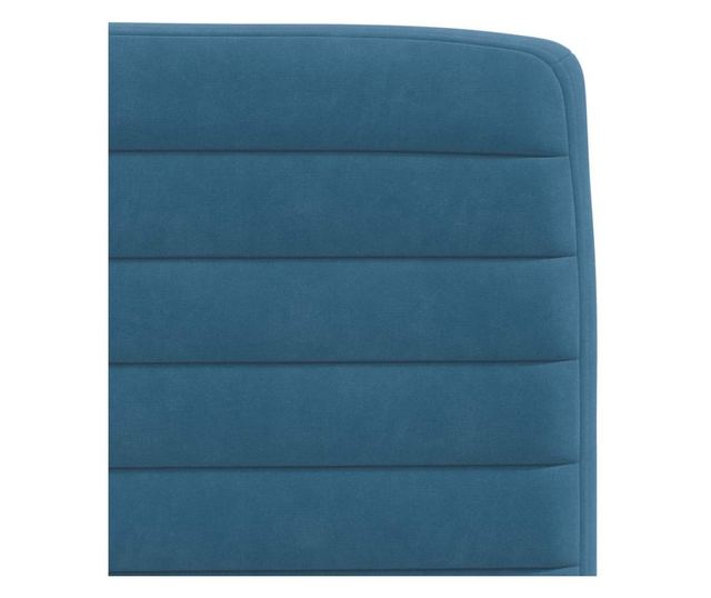 Jedilni stoli, 2 kosa, modra, žamet