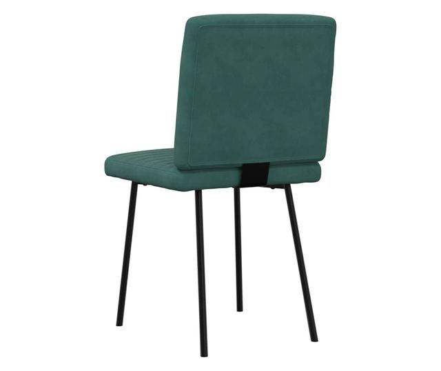 Jedilni stoli, 2 kosa, temno zelena, žamet