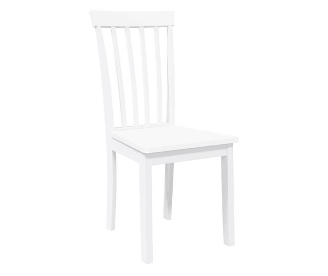 Jedilni stoli 2 kosa masiven kavčukov les bel