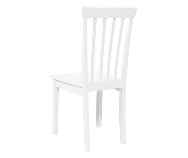 Jedilni stoli 2 kosa masiven kavčukov les bel