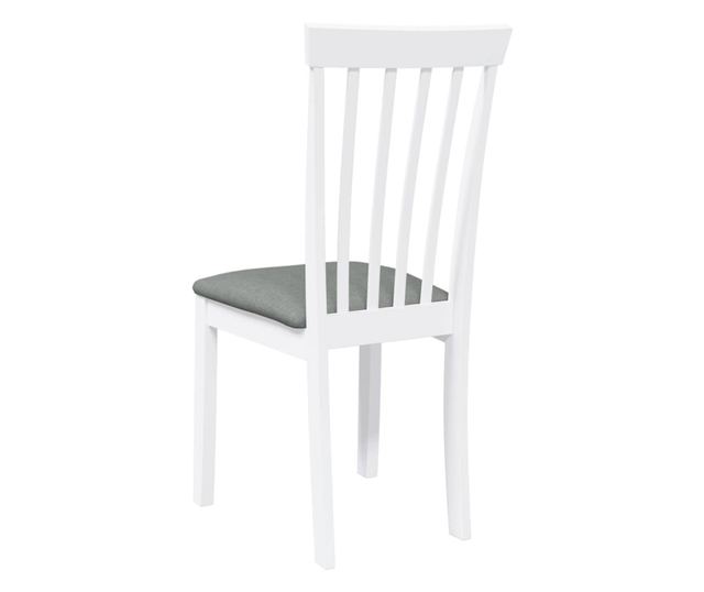 Jedilni stoli z blazinami 2 kosa masiven kavčukov les bela