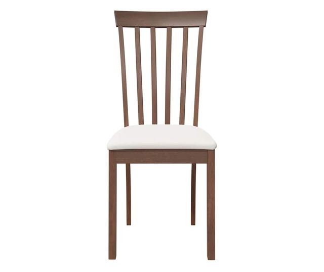 Jedilni stoli z blazinami - 2 kosa, masiven les kavčukovca, rjava