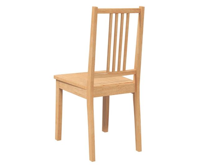 Jedilni stoli 2 kosa trden les kavčukovca naravne barve