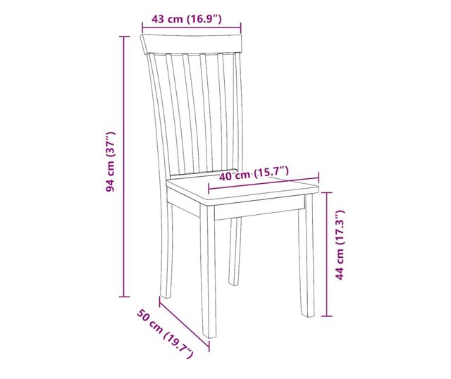 Jedilni stoli 2 kosa masiven kavčukov les bel