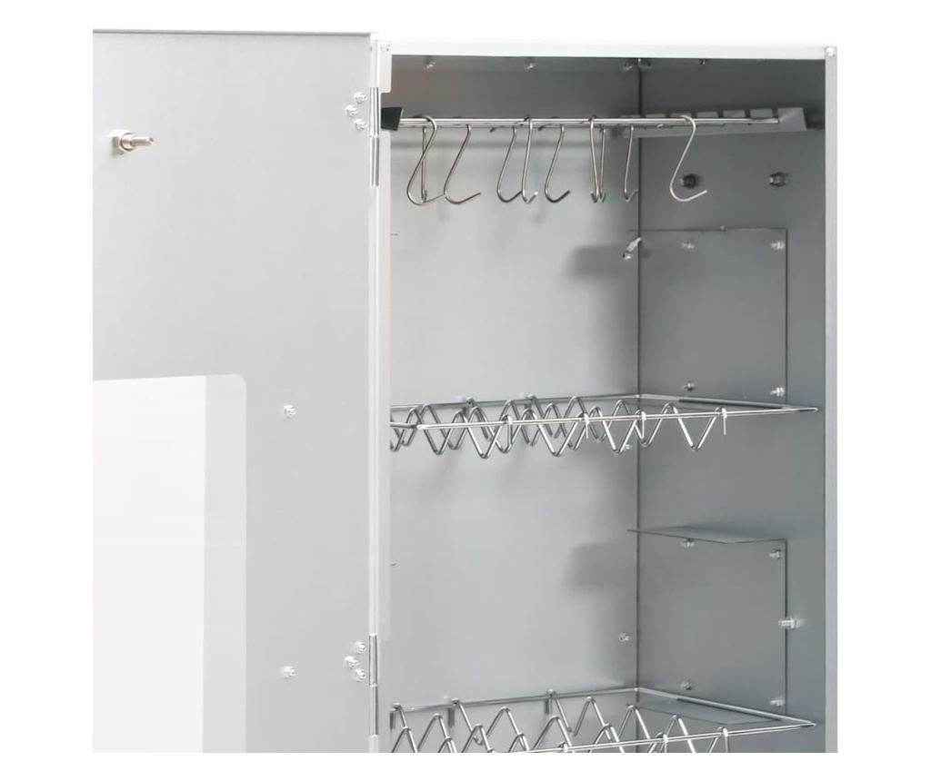 Пушилка за барбекю с дървени стърготини 44,5x29x110 см поцинкована стомана - 8