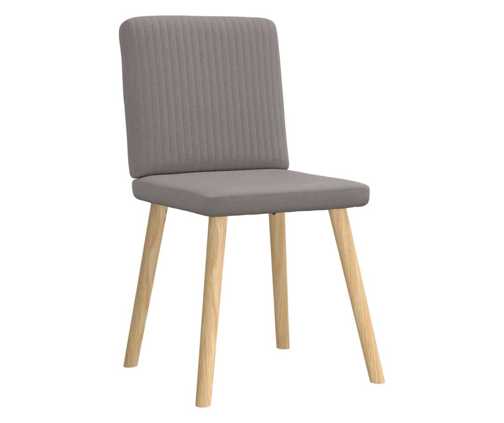 Jedilni stoli, komplet 6, taupe siva, tkanina - 3