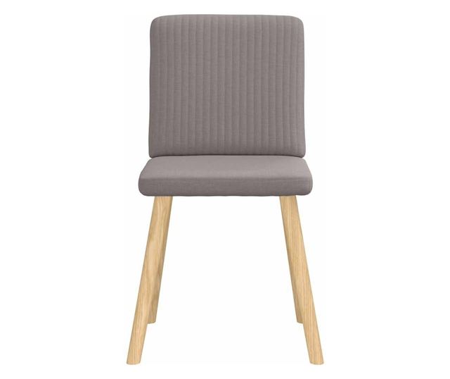 Jedilni stoli, komplet 6, taupe siva, tkanina