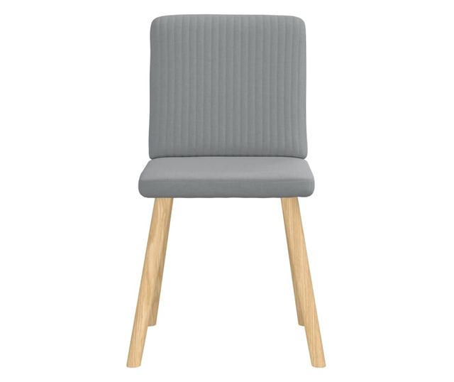 Jedilni stoli, komplet 6, svetlo sivi, blago