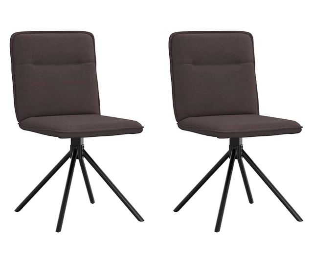 Jedilni stoli, 2 kosa, temno rjava, blago