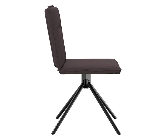 Jedilni stoli, 2 kosa, temno rjava, blago