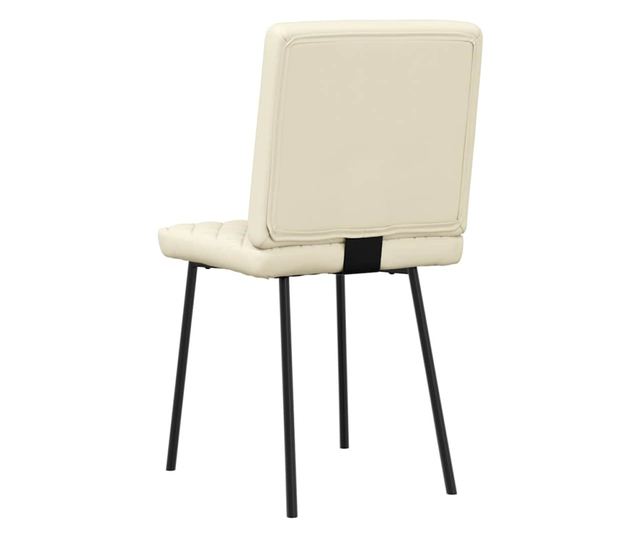 Kuhinjski stoli, 4 kosi, kremni, umetno usnje