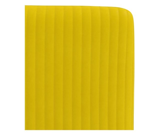 Kuhinjski stoli, 2 kosa, rumeni, žamet