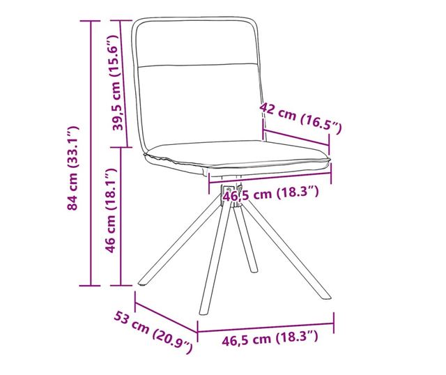 Jedilni stoli 2 kosa sivo blago