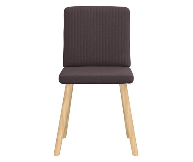 Kuhinjski stoli, komplet 6, temno rjava, tkanina