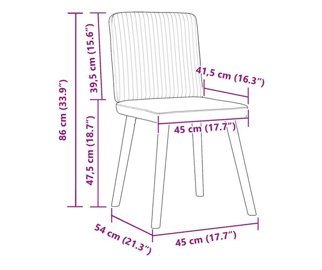 Jedilni stoli 4 kosi Jeans modra tkanina