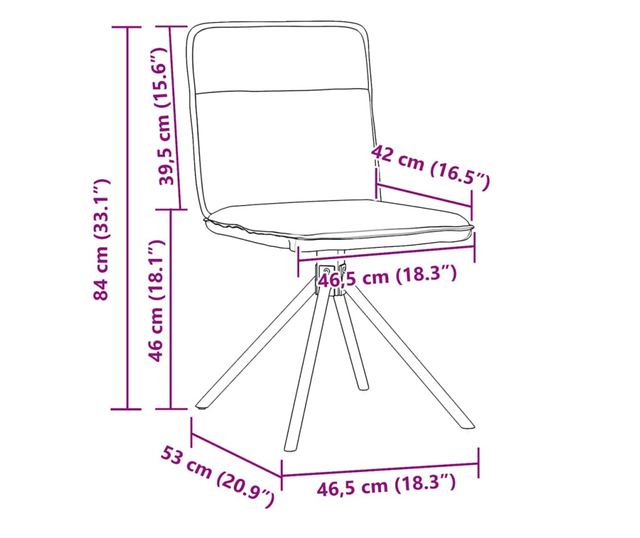 Jedilni stoli, komplet 4, tkanina