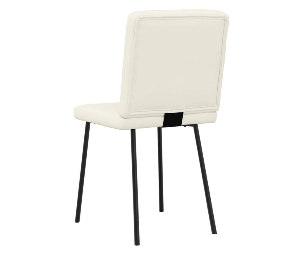 Jedilni stoli, komplet 6, kremni, žamet - 6