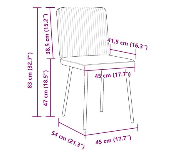 Kuhinjski stoli, 2 kosa, rumeni, žamet