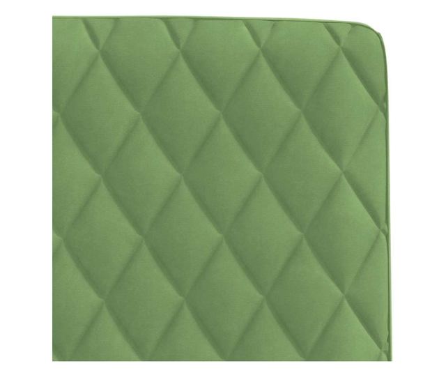 Jedilni stoli, 6 kosov, svetlo zelena, žamet