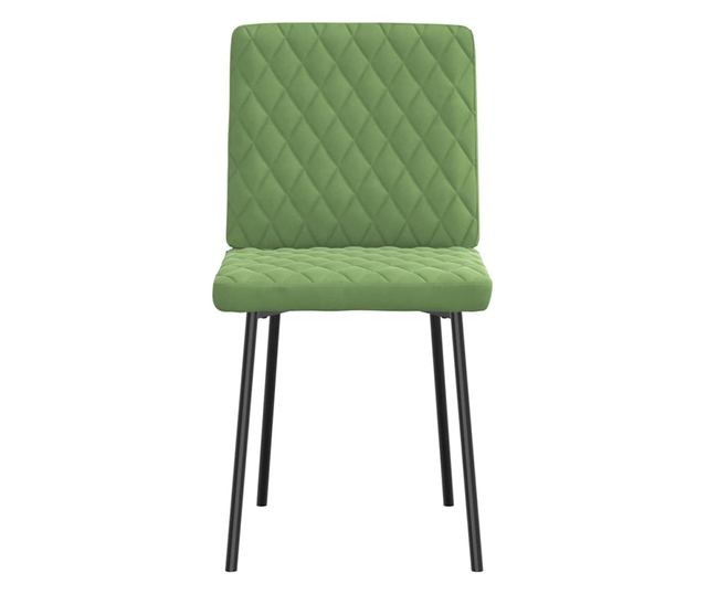 Jedilni stoli, 6 kosov, svetlo zelena, žamet