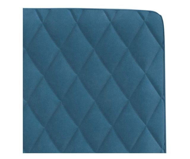 Jedilni stoli, komplet 6, modri, žamet