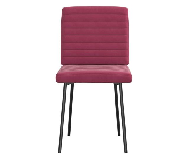 Jedilni stoli, 4 kosi, vinsko rdeča, žamet