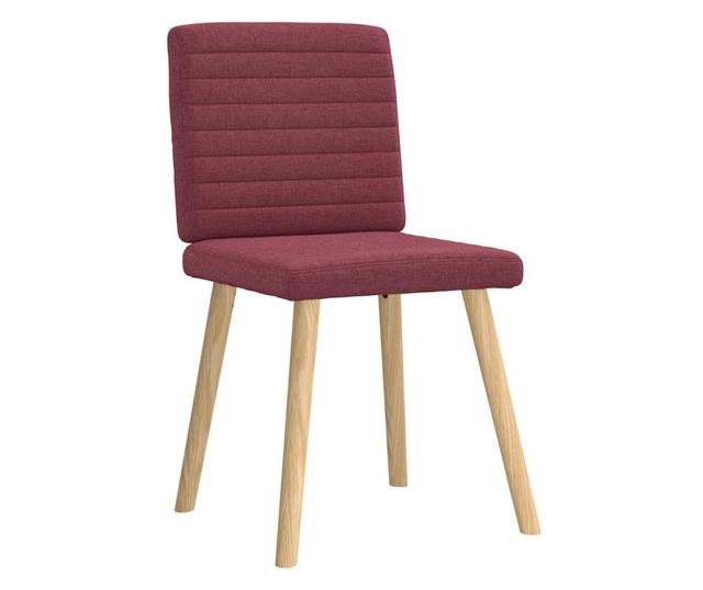 Jedilni stoli, 4 kosi, vinsko rdeča, blago